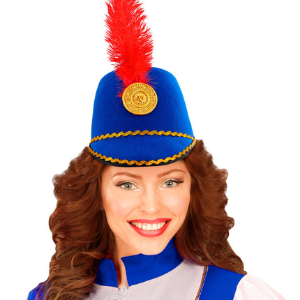 Widmann SRL Blauwe majorette hoed kind
