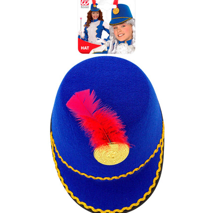 Widmann SRL Blauwe majorette hoed kind