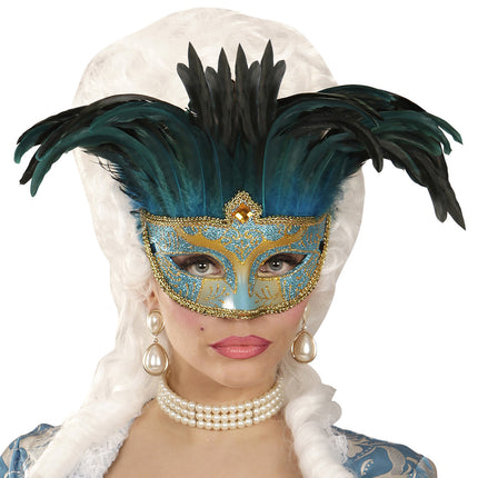 Widmann SRL Blauwe oogmaskers