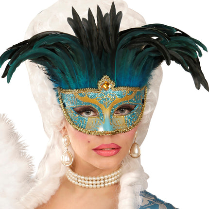 Widmann SRL Blauwe oogmaskers