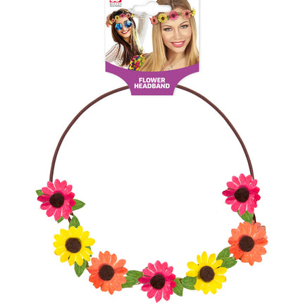 Widmann SRL Bloemen hoofdband met veel kleur