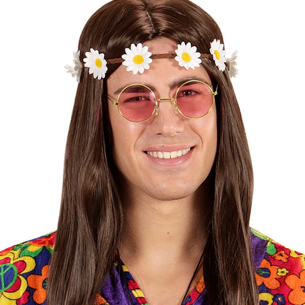 Widmann SRL Bloemen hoofdband voor hippies