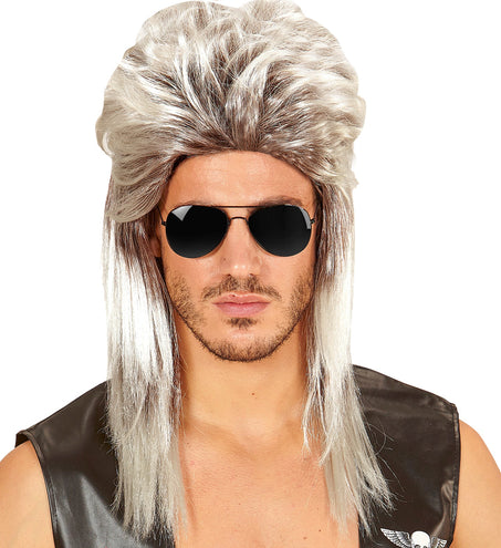 Widmann SRL Blond met grijze rocker pruiken voor mannen
