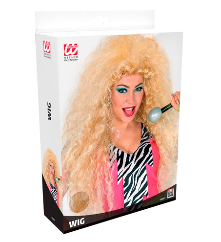 Widmann SRL Blonde krullen pruik disco