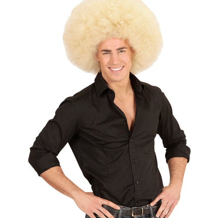 Widmann SRL Blonde oversized Afro pruik