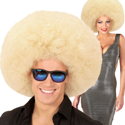 Widmann SRL Blonde oversized Afro pruik