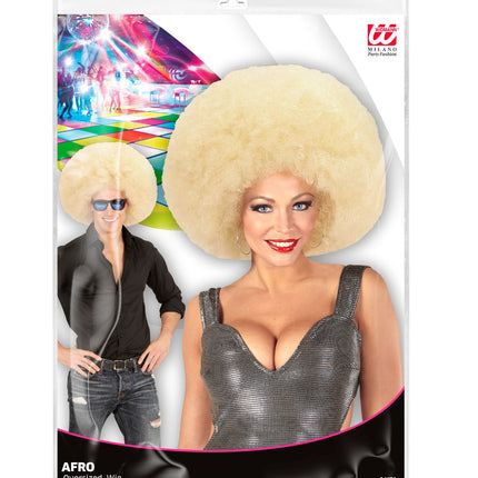 Widmann SRL Blonde oversized Afro pruik