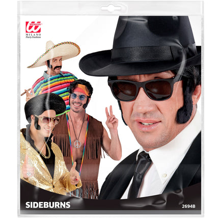 Widmann SRL Blues brother bakkebaarden zwart