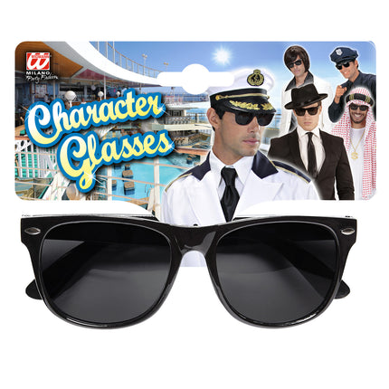 Widmann SRL Blues brother bril zwart karakter