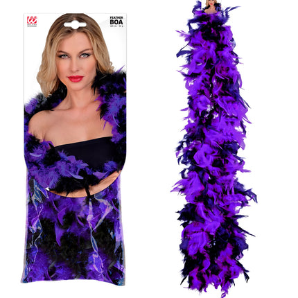 Widmann SRL boa 2-kleurig zwart-paars 180cm