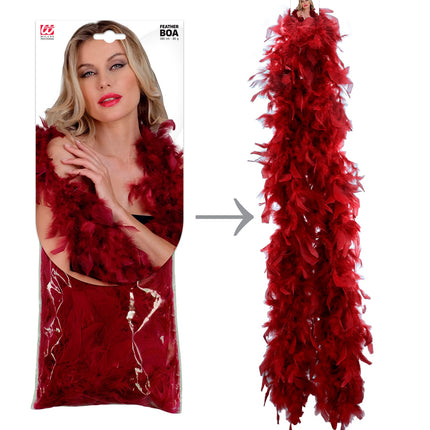 Widmann SRL Boa Esther bordeaux rood 180cm