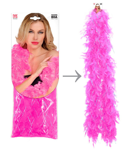 Widmann SRL Boa Esther roze  zilver 180cm