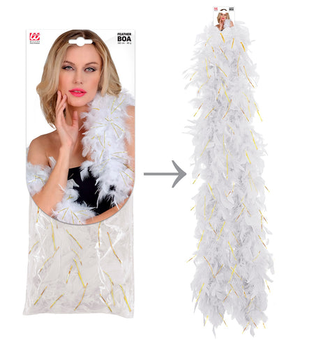 Widmann SRL Boa Esther wit goud 180cm