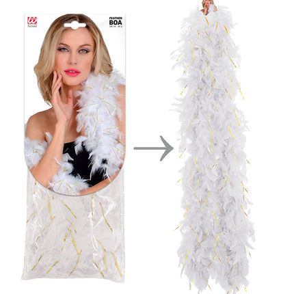 Widmann SRL Boa Joyce wit goud 180cm