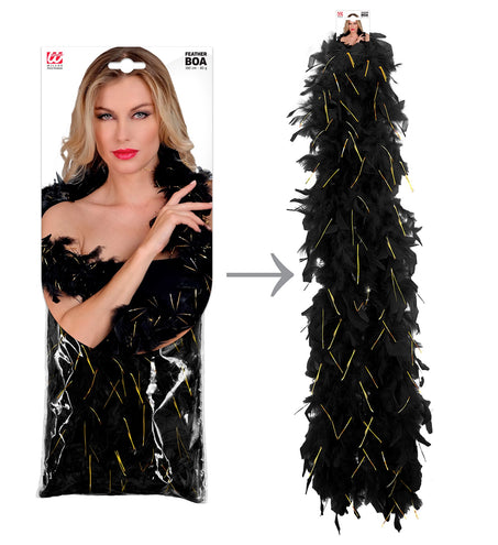 Widmann SRL Boa Joyce zwart goud 180cm