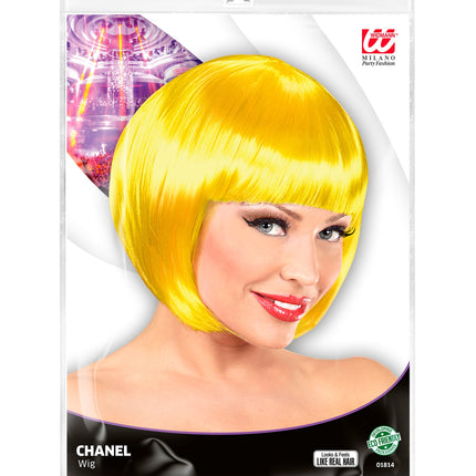 Widmann SRL Boblijnpruik geel dames