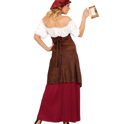 Widmann SRL Boerinnenjurk middeleeuwen rood