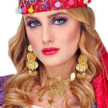 Widmann SRL Boheemse zigeunerin juwelen set munten