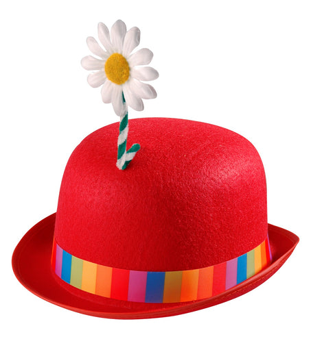 Widmann SRL Bolhoed met bloem rood