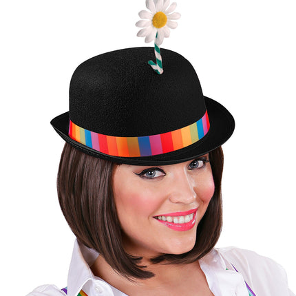 Widmann SRL Bolhoed met bloem zwart