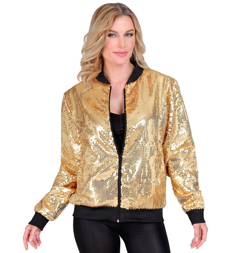 Widmann SRL Bomberjack goud pailletten