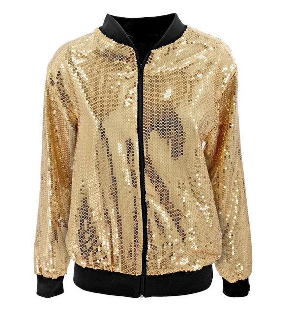 Widmann SRL Bomberjack goud pailletten