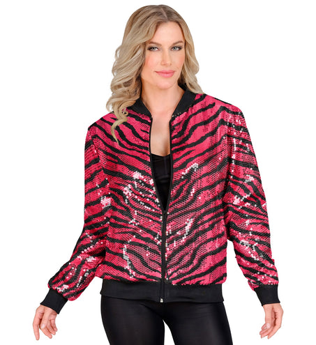 Widmann SRL Bomberjack roze gestreept