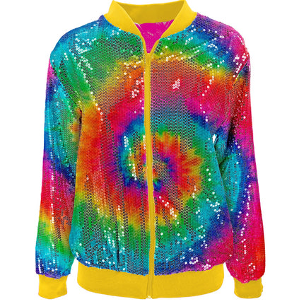 Widmann SRL Bomberjas pailletten Hippie tie dye