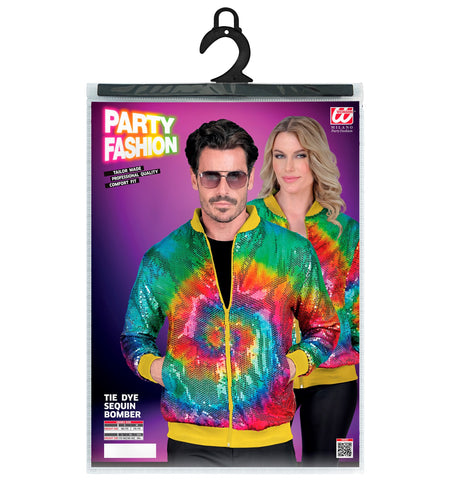 Widmann SRL Bomberjas pailletten Hippie tie dye