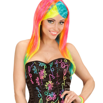 Widmann SRL Bonte neon pruiken