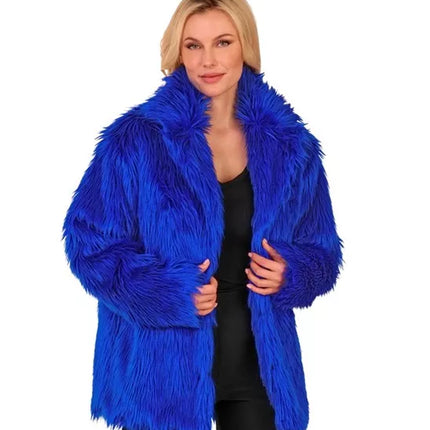 Widmann SRL Bontjas pluche blauw kostuum Mees