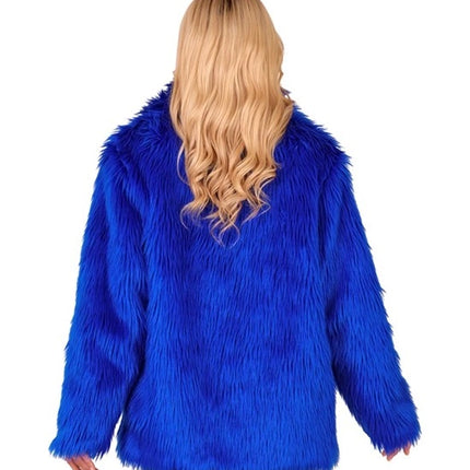 Widmann SRL Bontjas pluche blauw kostuum Mees