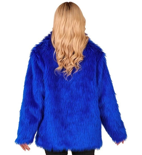 Widmann SRL Bontjas pluche blauw kostuum Mees