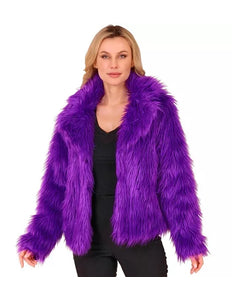 Widmann SRL Bontjas pluche dames paars kostuum Lara