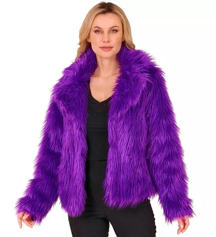 Widmann SRL Bontjas pluche dames paars kostuum Lara