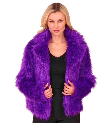 Widmann SRL Bontjas pluche dames paars kostuum Lara