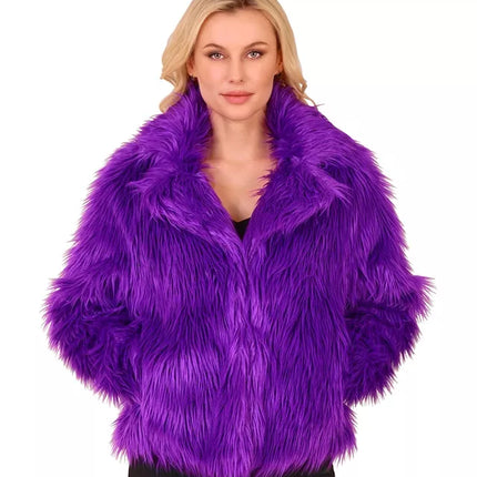 Widmann SRL Bontjas pluche dames paars kostuum Lara