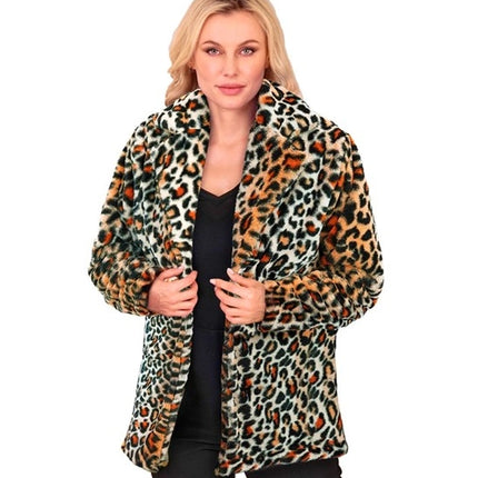 Widmann SRL Bontjas pluche luipaard kostuum Stijn