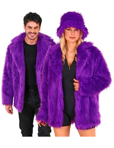 Widmann SRL Bontjas pluche paars kostuum Noah