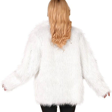 Widmann SRL Bontjas pluche wit kostuum Bente