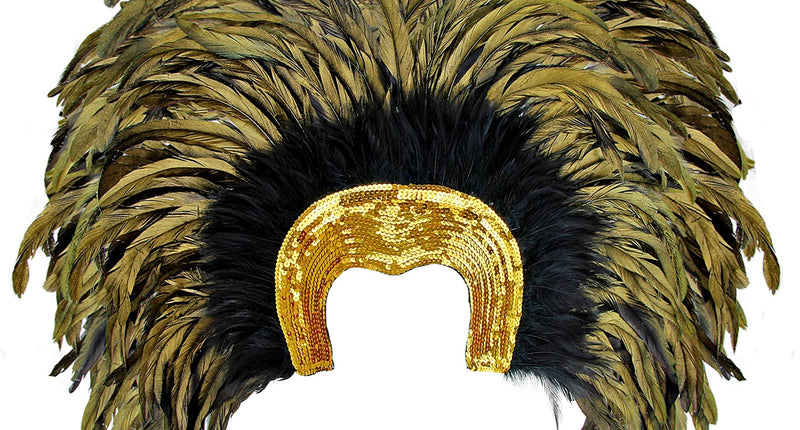 Widmann SRL Braziliaanse veren hoofdbedekking goud