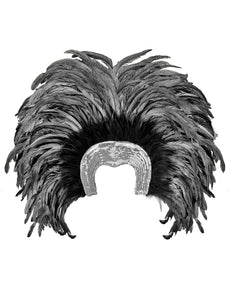 Widmann SRL Braziliaanse veren hoofdbedekking zilver