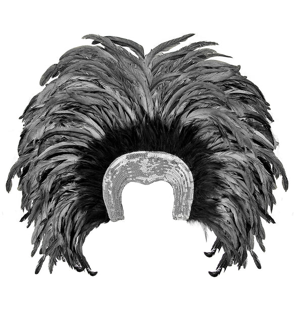 Widmann SRL Braziliaanse veren hoofdbedekking zilver