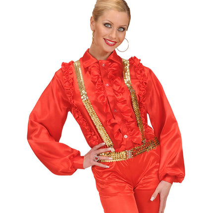 Widmann SRL bretel pailletten goud