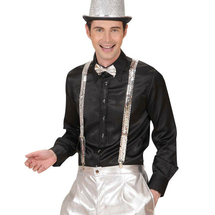 Widmann SRL bretel pailletten zilver