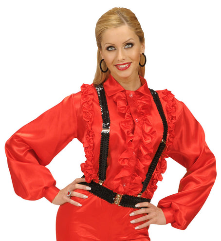 Widmann SRL bretel pailletten zwart