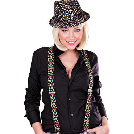 Widmann SRL Bretels gekleurde stippen clown