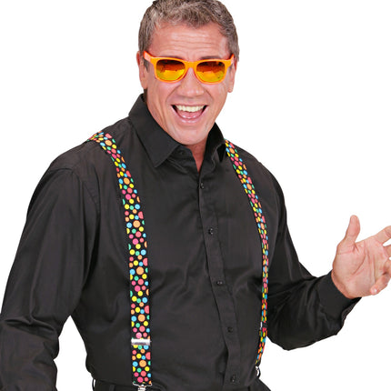 Widmann SRL Bretels gekleurde stippen clown