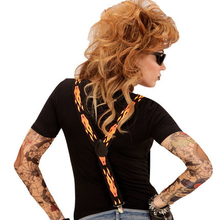 Widmann SRL Bretels met vlammen