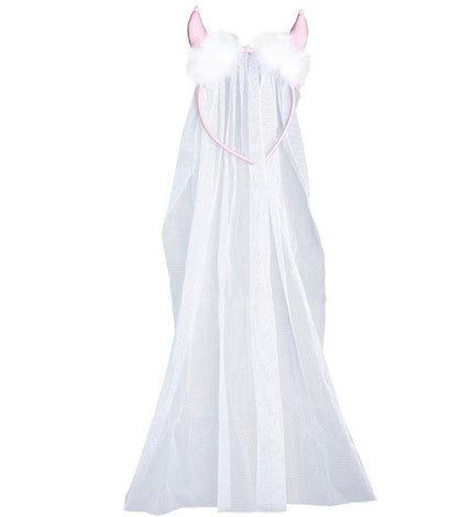 Widmann SRL Bride to be sluier met roze hoorntjes